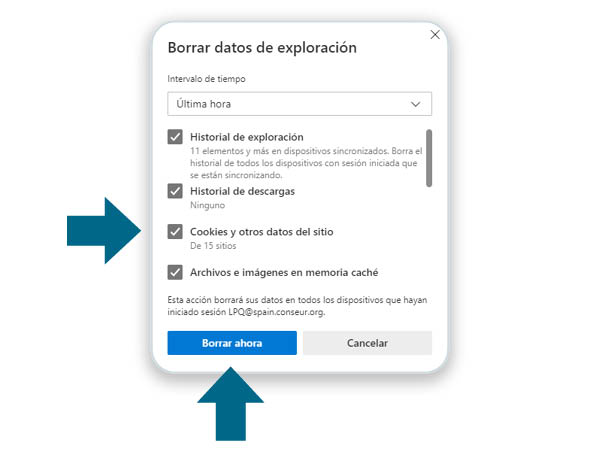 seleccion de borrado